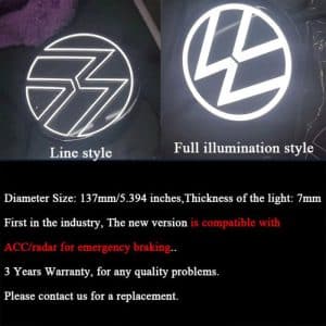 VW Light up Emblem