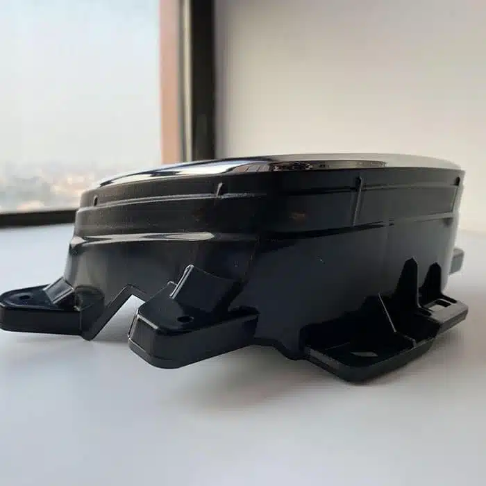 Honda Elysion light up emblem — side angle view, silver finish