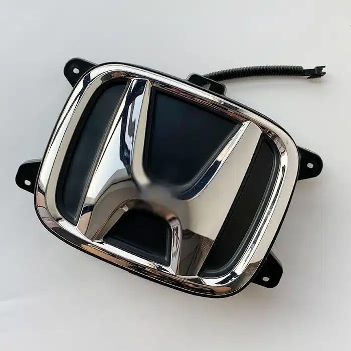Honda Elysion light up emblem 2015–2018 — silver finish, dynamic LED, front view