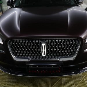 Lincoln Aviator light up emblem 2020–2025 — silver finish, dynamic LED, front view