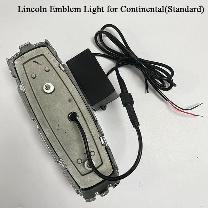 Lincoln Continental LED emblem — chrome finish,