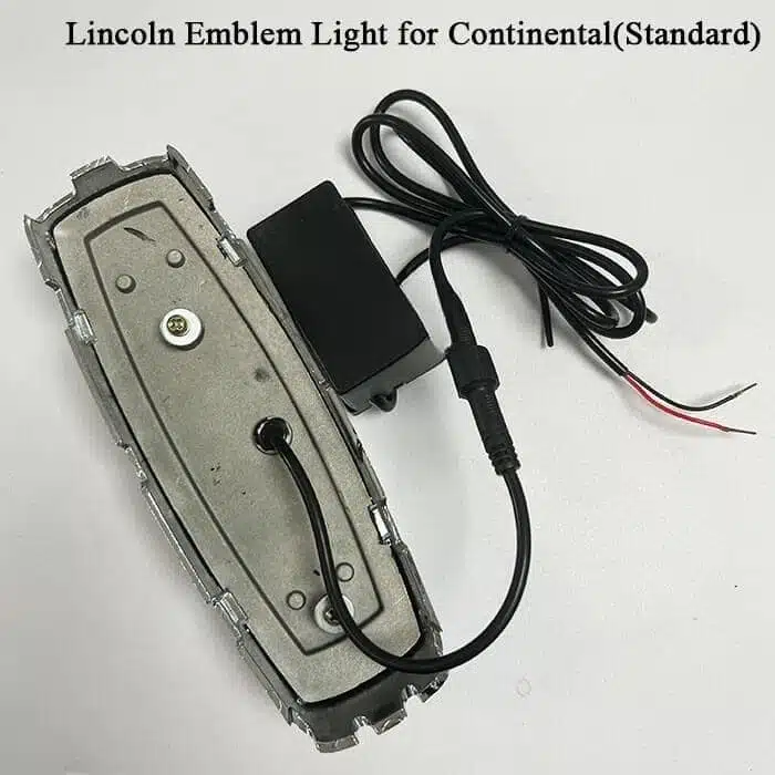 Lincoln Continental LED emblem — chrome finish,
