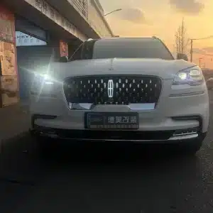 Lincoln Corsair LED emblem installed on grille — white LED illumination