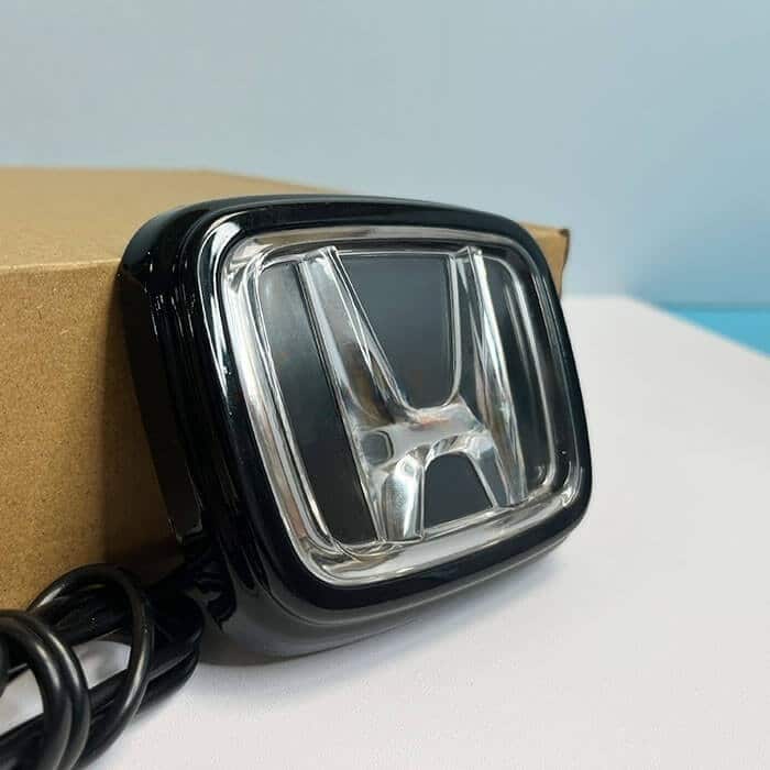 Honda Civic light up emblem — black finish, H badge