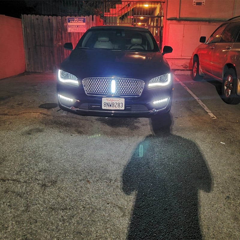 Lincoln MKZ light up emblem-White LED-front view