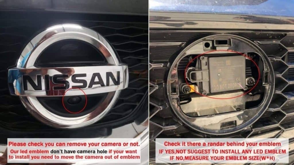 Black Nissan Emblem Light