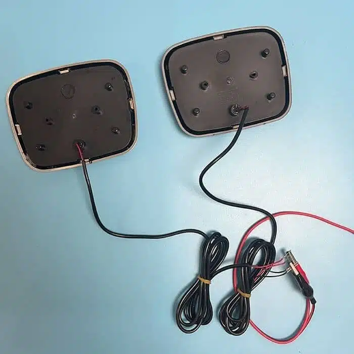 Honda CR-V LED emblem — wiring harness and mounting clips detai