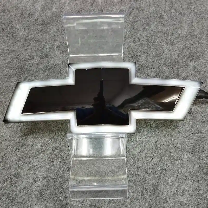 Black chevy emblem with white color
