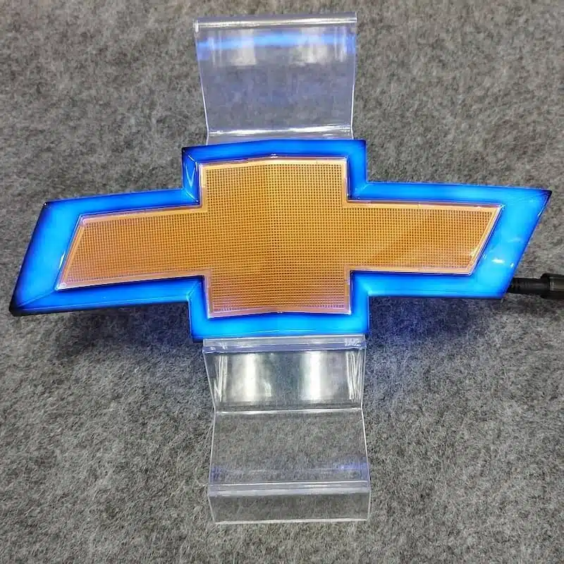 Chevy emblem with blue led